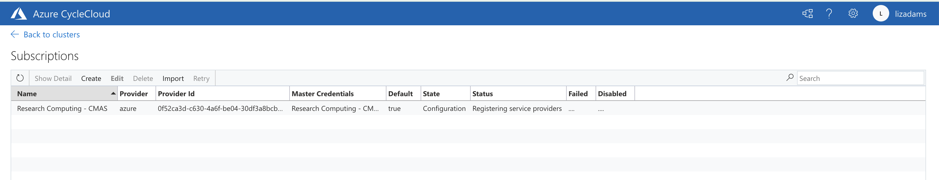 Azure Cycle Cloud Subscriptions Registering Service Providers